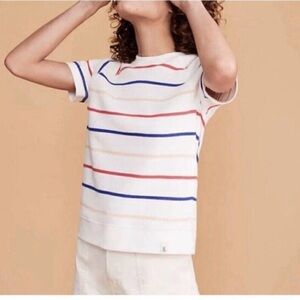 Lou & Grey multi color short sleeve sweater size L